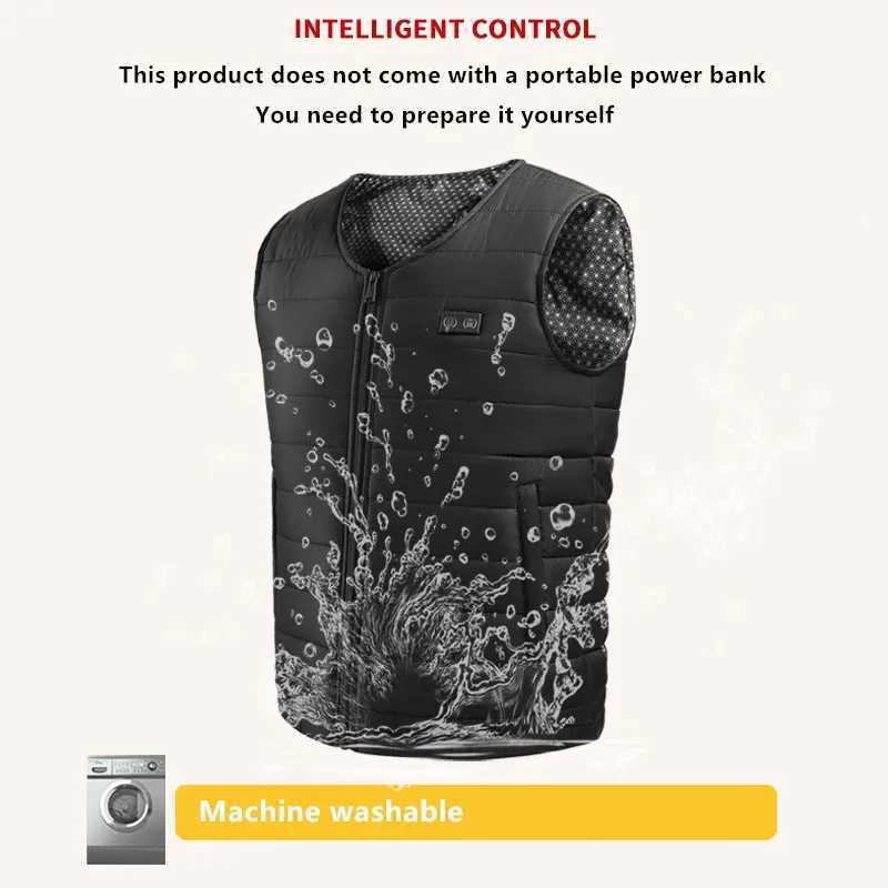 New Winter Unisex VNeck 22 Zone Heat Resistant Warm Vest MiddleAged and Elderly People Wear Both Inside and Outside Waistcoat H251017