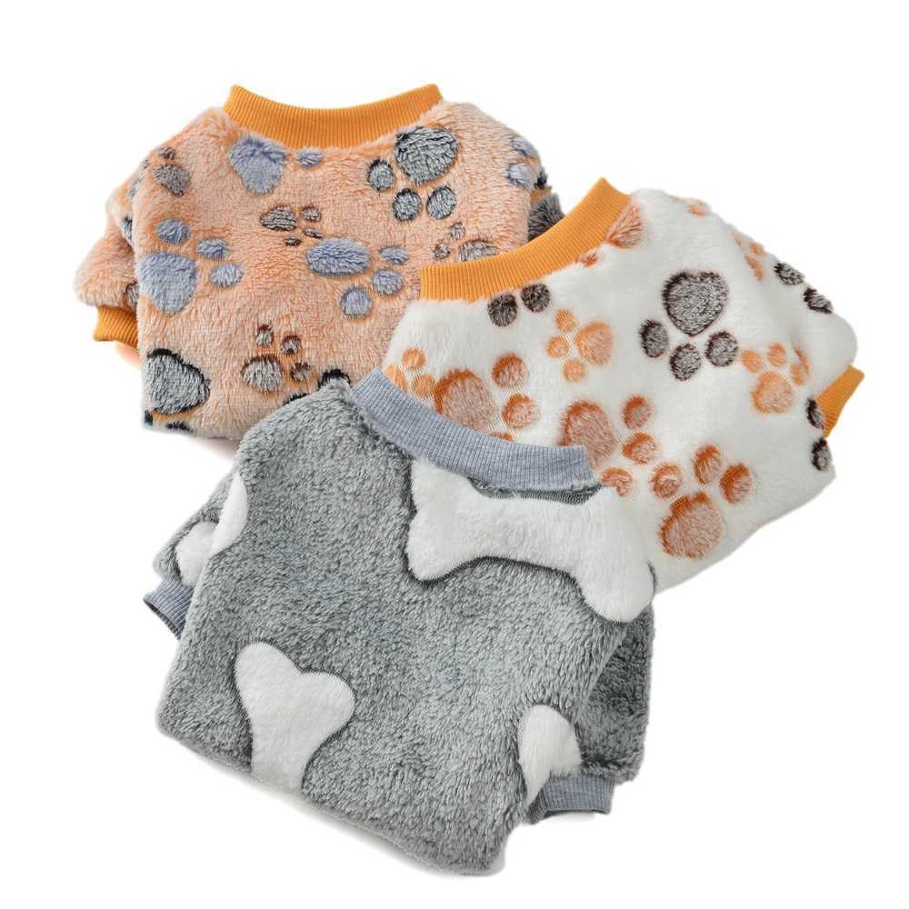 Pet Dog Coat For Small Medium Dogs Cats Winter Soft Fleece Dog Clothes Puppy Print Sweater Jacket Chihuahua Bulldog Pug OutfitsW251017