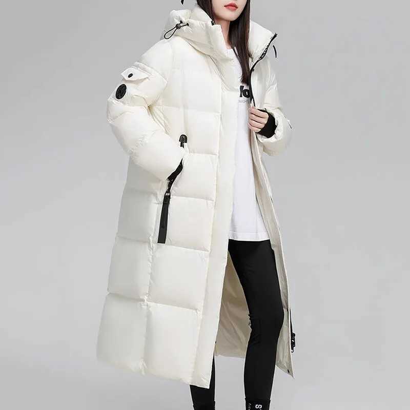 HighQuality Women Overcoat Casual SolidColor Women Down Jacket 2025 Winter New Style White Duck Down Womens Down Jacket H408 W251016