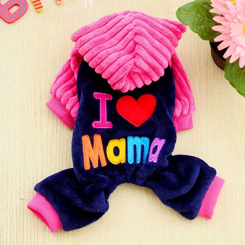 Winter Fleece Pet Dog Costume for Small Dogs Love Mom Thick Puppy Cat Clothes Chihuahua Yorkies Coat Jacket Pets Clothing OutfitW251017