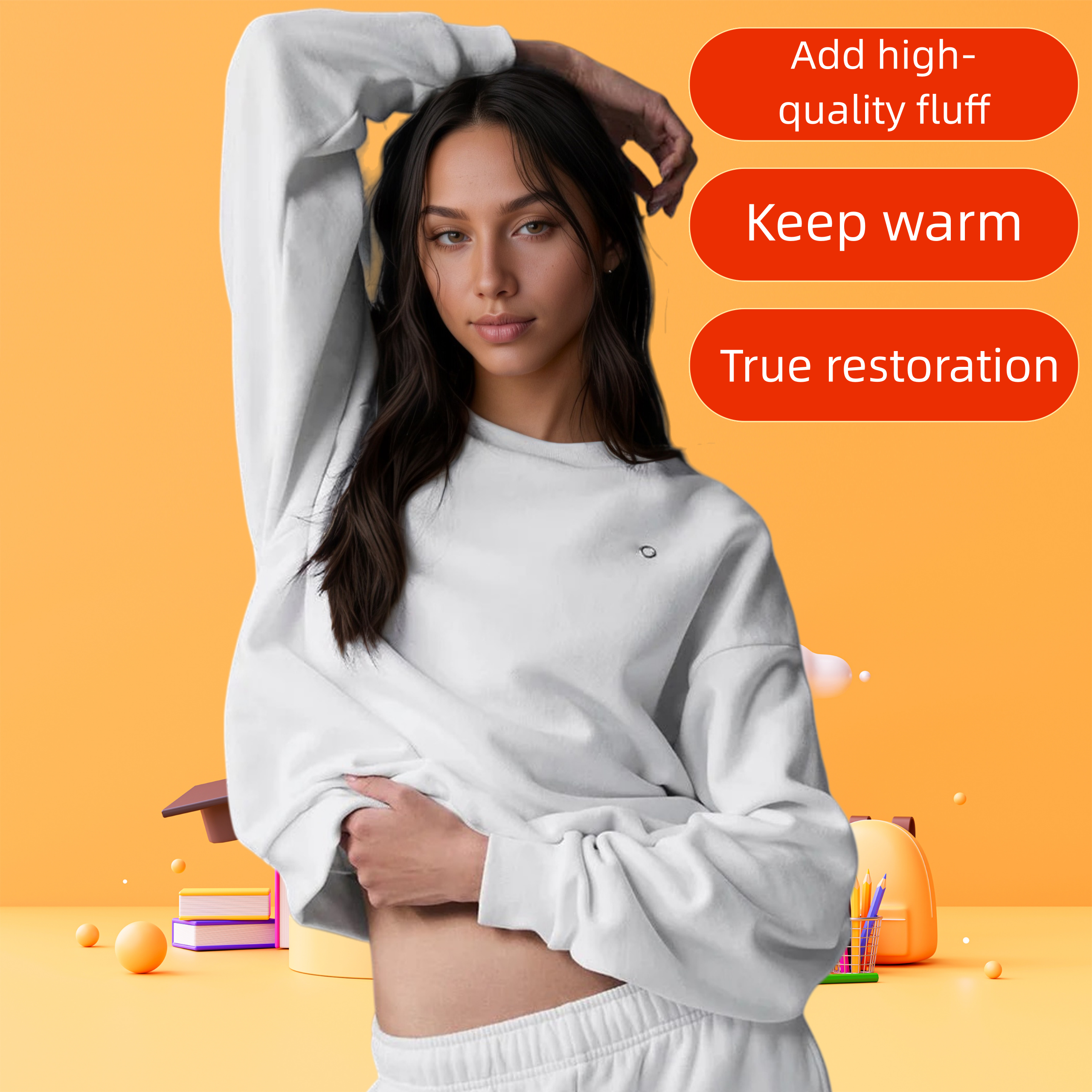 womens hoodie Soft Womens Cotton Plush Sweatshirt with Thickening Design for Ultimate Comfort