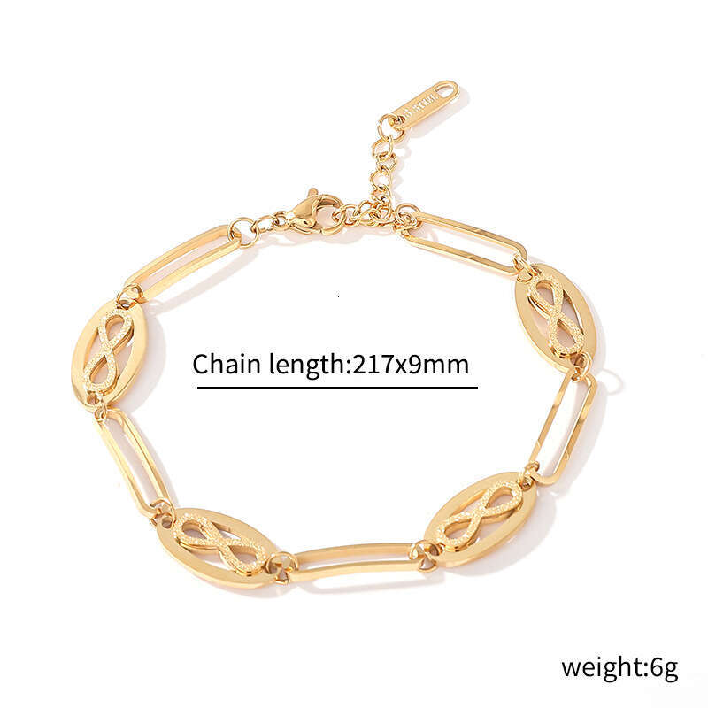 New Non-Fading Eight-Character Fashionable Commuting Versatile Titanium Steel Bracelet High-End Elegant Jewelry ddmypluto