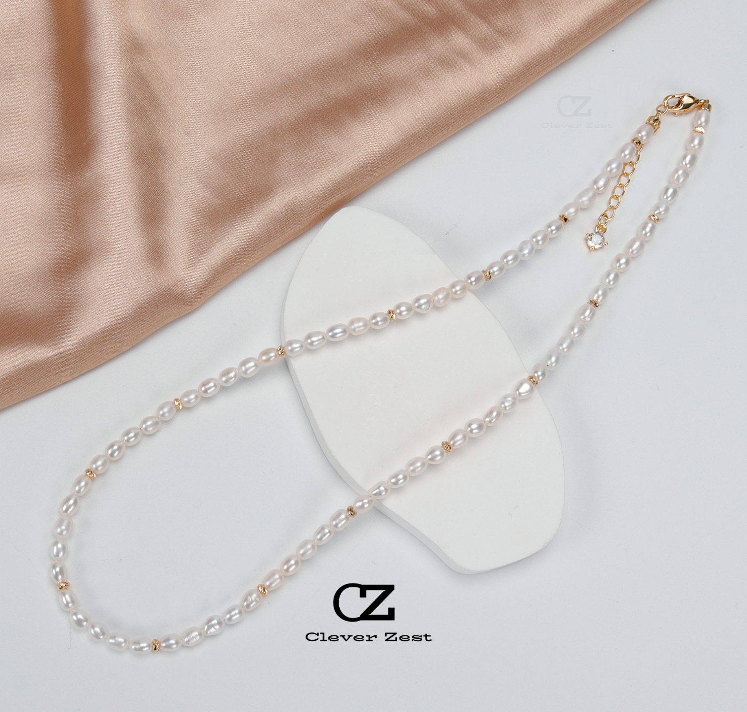 Natural White Baroque Pearl Necklace 14K Gold-Filled Fashion Versatile and Trendy Anniversary Gift