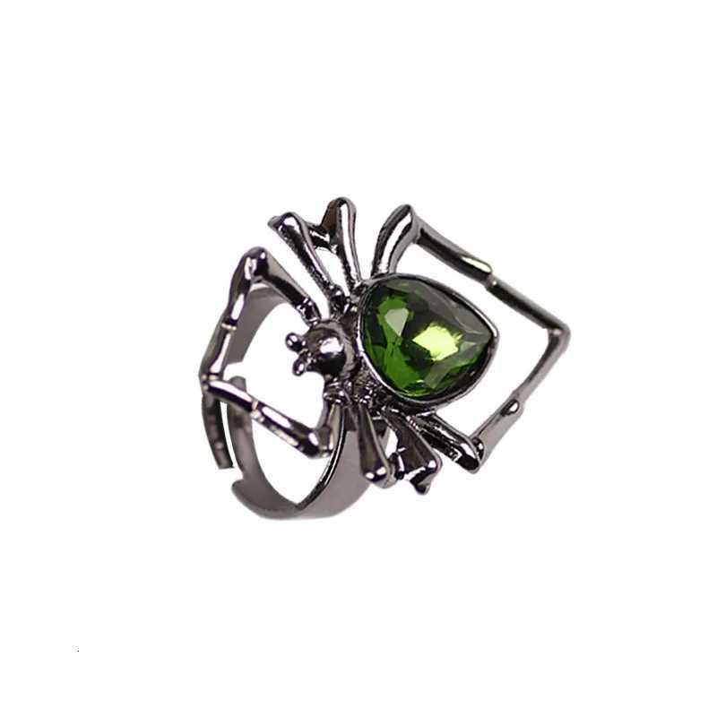 Retro Halloween Series Funny Spider Hollow Ring Punk Style Adjustable Open Rings Jewelry Z251017