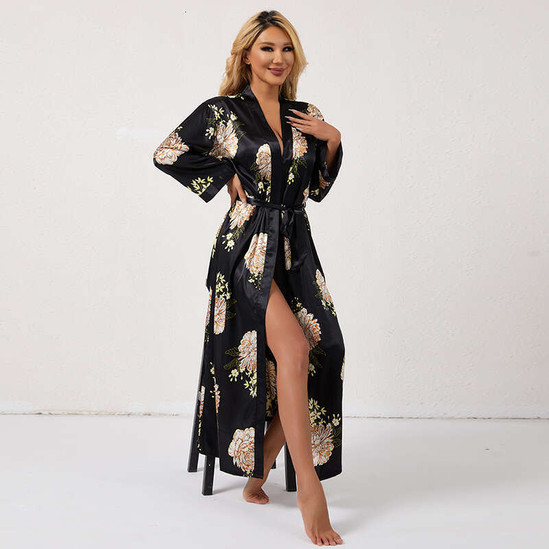 Fashion Sexy Pajamas for Women, Casual Loose Long Homewear, Printed One-Piece Thin Breathable Nightgown Homewear