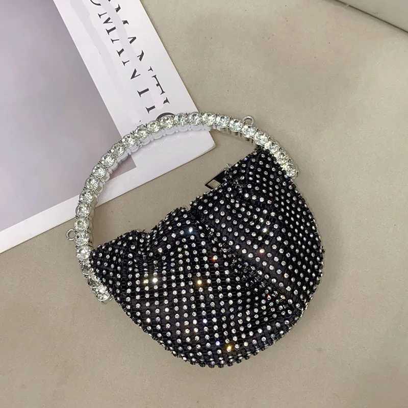 Full diamond handbag water diamond pleated dinner bag fashion chain shoulder messenger bag Z251017