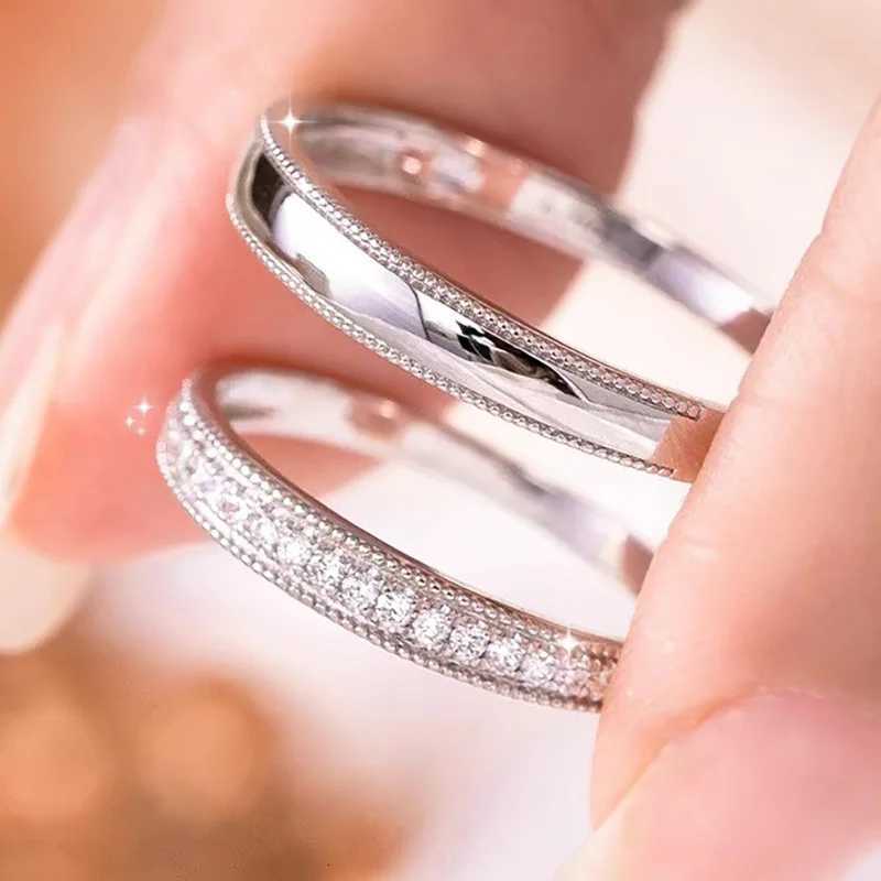 TFGLBU Trendy Full Moissanite Ring for Women Couple Set Lab Diamond Real 925 Sterling Silver Certified Band Wholesale JewelryW251017