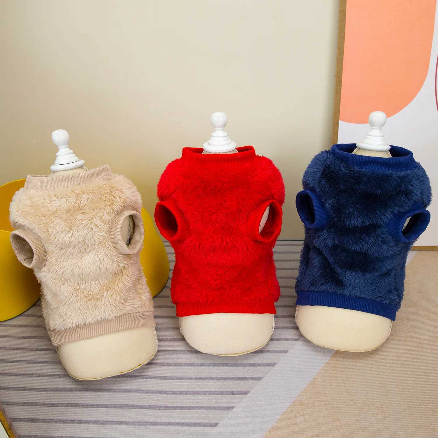 Thermal Warm Fleece Dog Hoodies Winter Dog Clothes for Small Medium DogsFrench Bulldog Chihuahua Yorkie Puppy Vest Pet ApparelW251017
