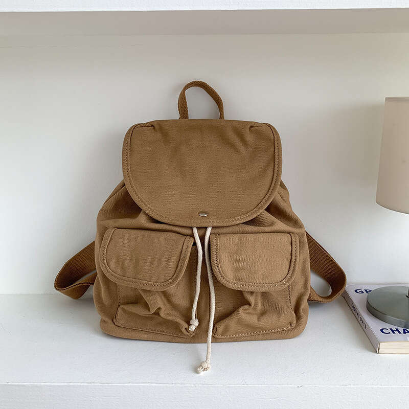 Harajuku Canvas For Women New Korean And Japanese Style Large Capacity Casual Student School Bag Simple Outdoor Backpack B5