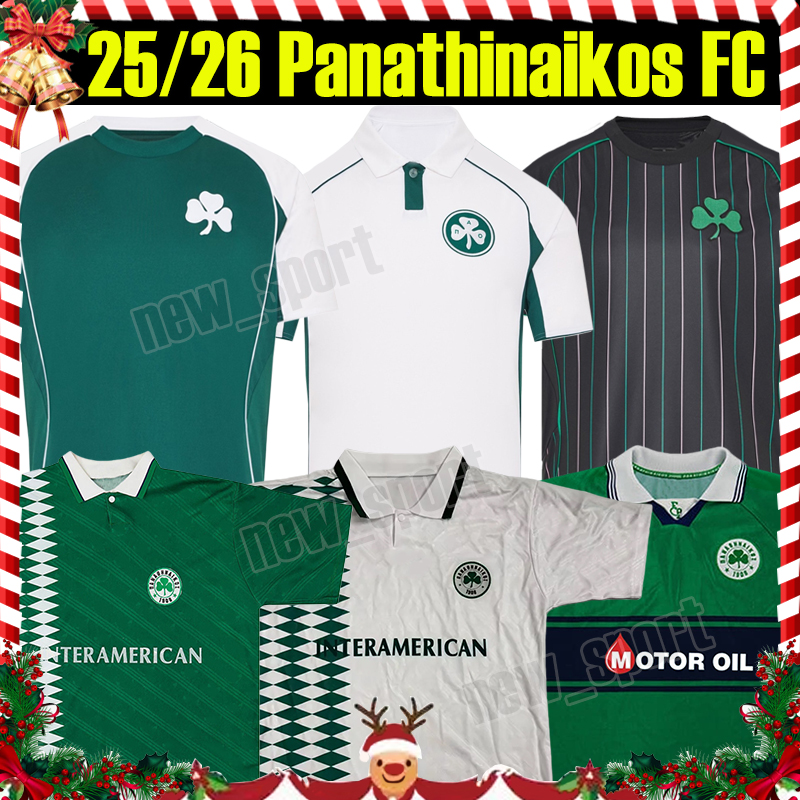 25/26 Panathinaikos FC Soccer Jerseys TETE SWIDERSKI PELLISTRI ZAROURY JEREMEJEFF DJURICIC BAKASETAS SIOPIS Fans Version 2025 2026 Home Away Men Football Shirts