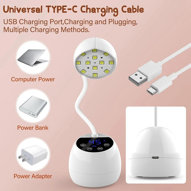 AA20UV LED Nail Lamp Cordless 36W Mini UV Light For Gel X Nails Tips Rechargeable Nail Dryers With Smart Sensor 4 Timer 251014