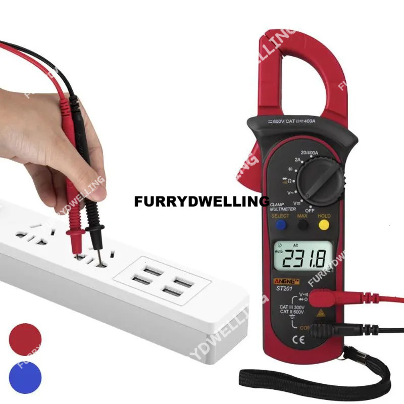 Wholesale Dwe74 Multimeters St201 Digital Multimeter Clamp Ammeter Transistor Capacitor Power Tester