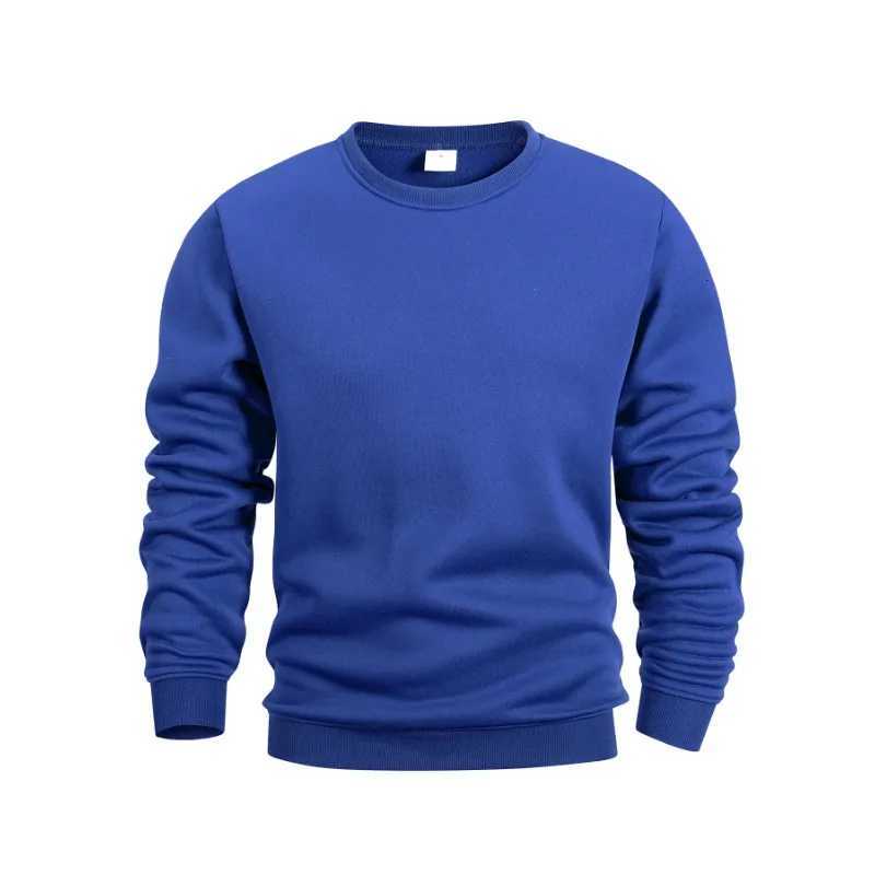 Mens Crew Neck Sweatshirts Solid Color Sweatwear Spring Outdoor Casual Daily Long Sleeve Pullover Hoodie Man Sportswear Z251017