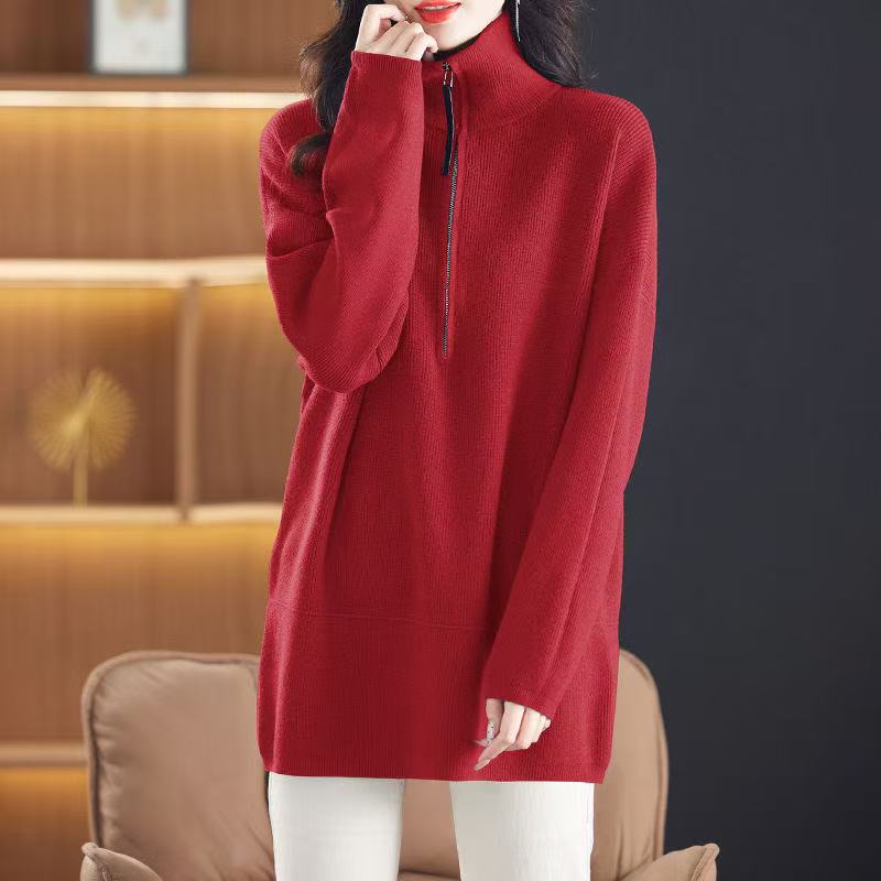 plus size women's new long sleeve high waist printed banquet dress mid-length skirt D02730