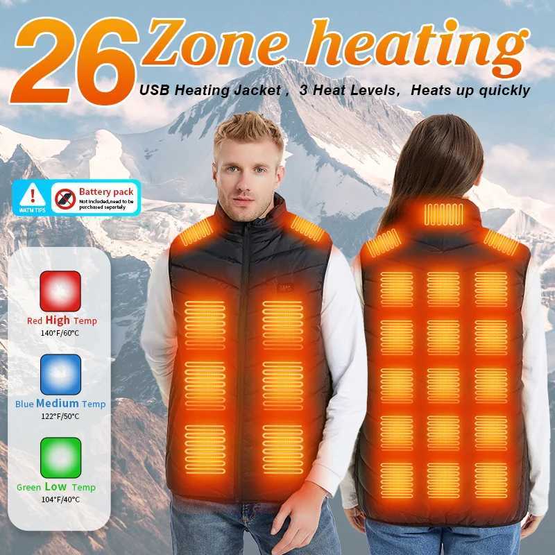 Men's Heated Vest Jacket Heated Winter Women's Heated Jacket Thermal Vest Warmer Outdoor Sports Jacket H251017
