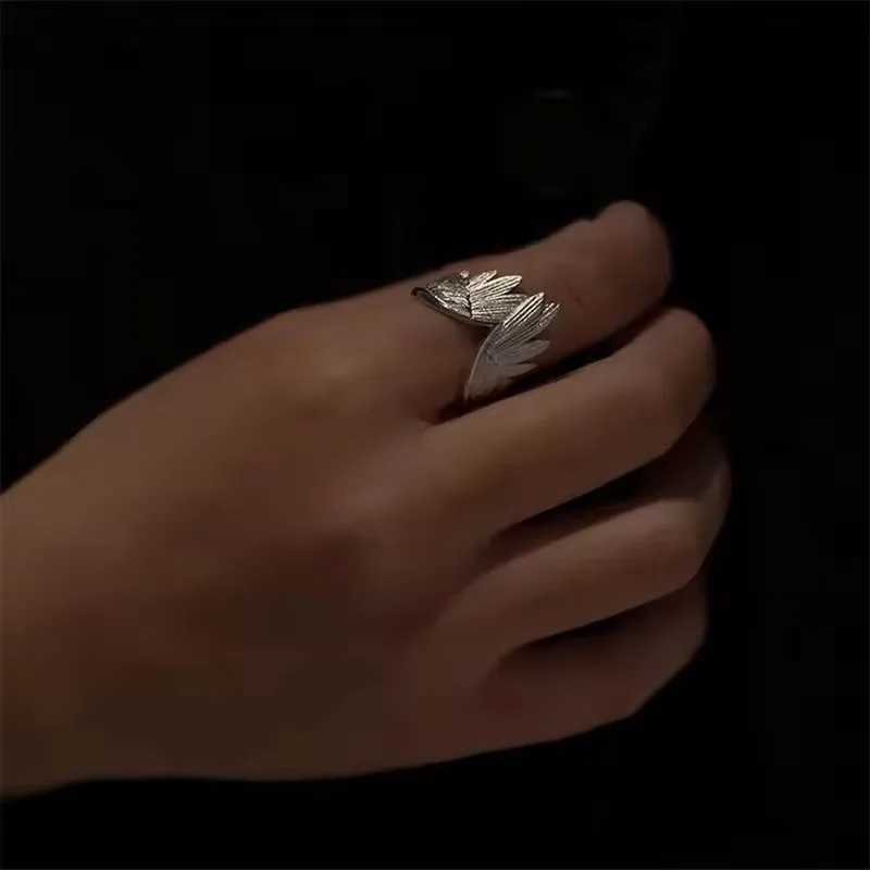 Retro Angel Wings Ring For Women Girls Punk Gothic Adjustable Open Ring Handmade Designer Jewelry Accessories Gift e783 Z251017