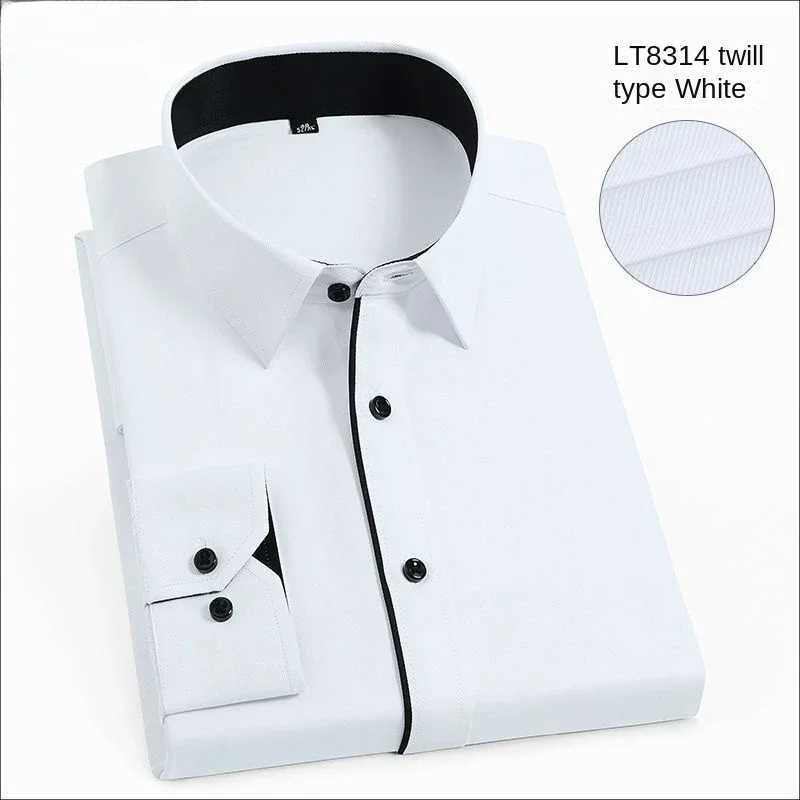 White Shirt for Men Long Sleeves Office Business Buttondown Dress Shirts Casual Male Korean Fashion Slim Fit 5XL 6XL 7XL 8XL J251017