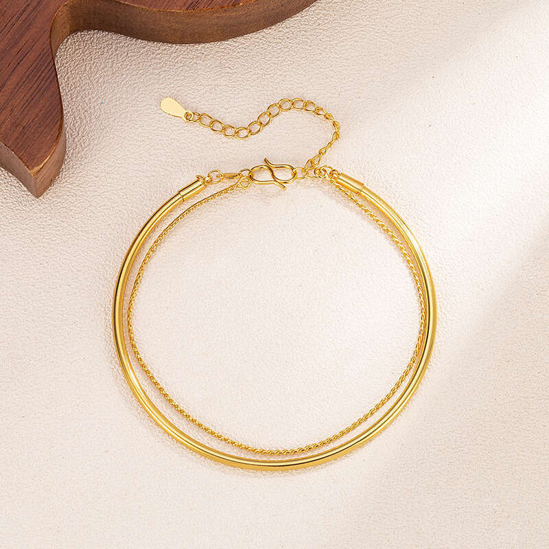 New 2025 Simple Double-Layer Bracelet Versatile Smooth Daily Niche Design Exquisite Women's Jewelry ddmypluto