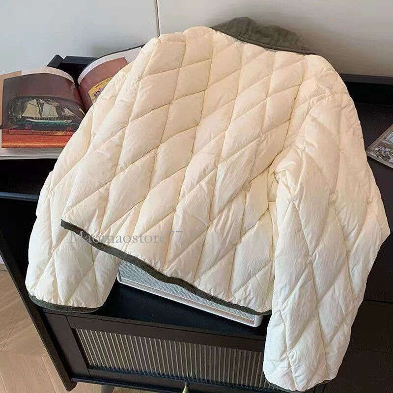 Neploe 2025 New Korea Turn-Down Collar England Parkas Panelled Plaid Small Fragrance Coat Women All-Match Literary Exquisite Top