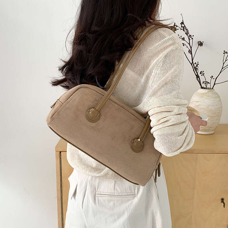 Fashion New Suede Niche High-End Baguette Large Capacity Versatile Shoulder Bag For Women B5