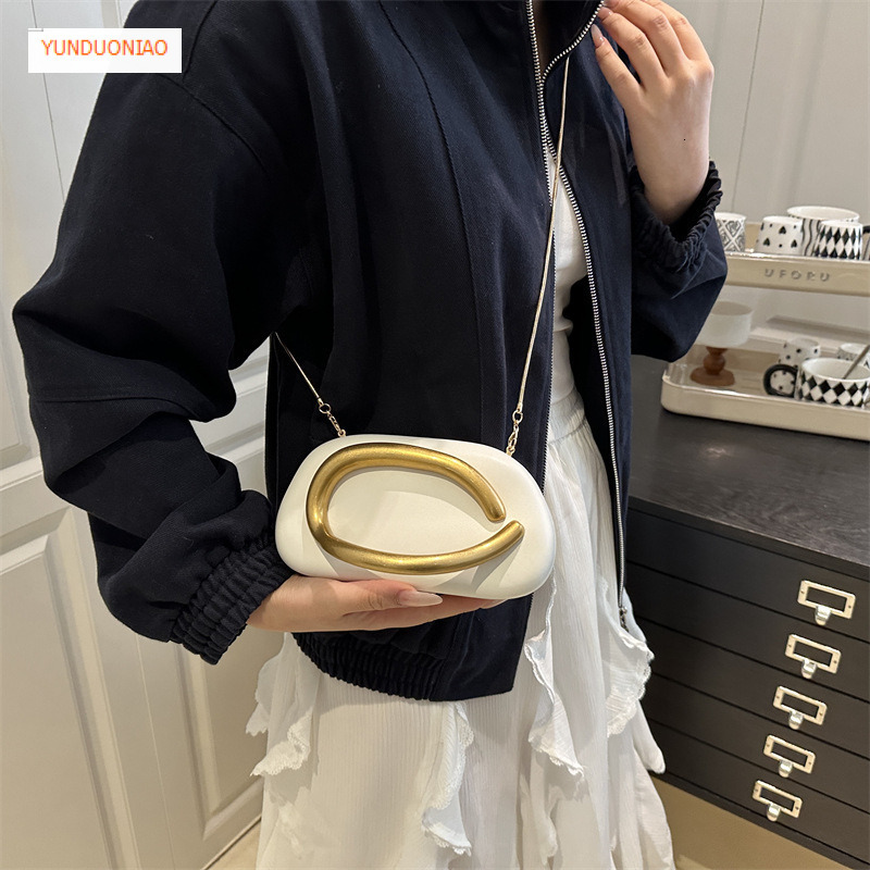 Women's shoulder bag evening bag mini square autumn and winter designer bag retro style metal luxury handbag chain women's crossbody bag