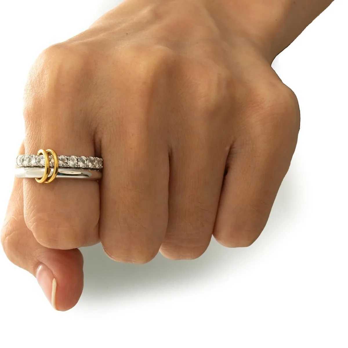 A White Gold Stacking New Fashion Thick MultiRing Design Couple Ring Set LongLasting Color Retention Exclusive Design Z251017