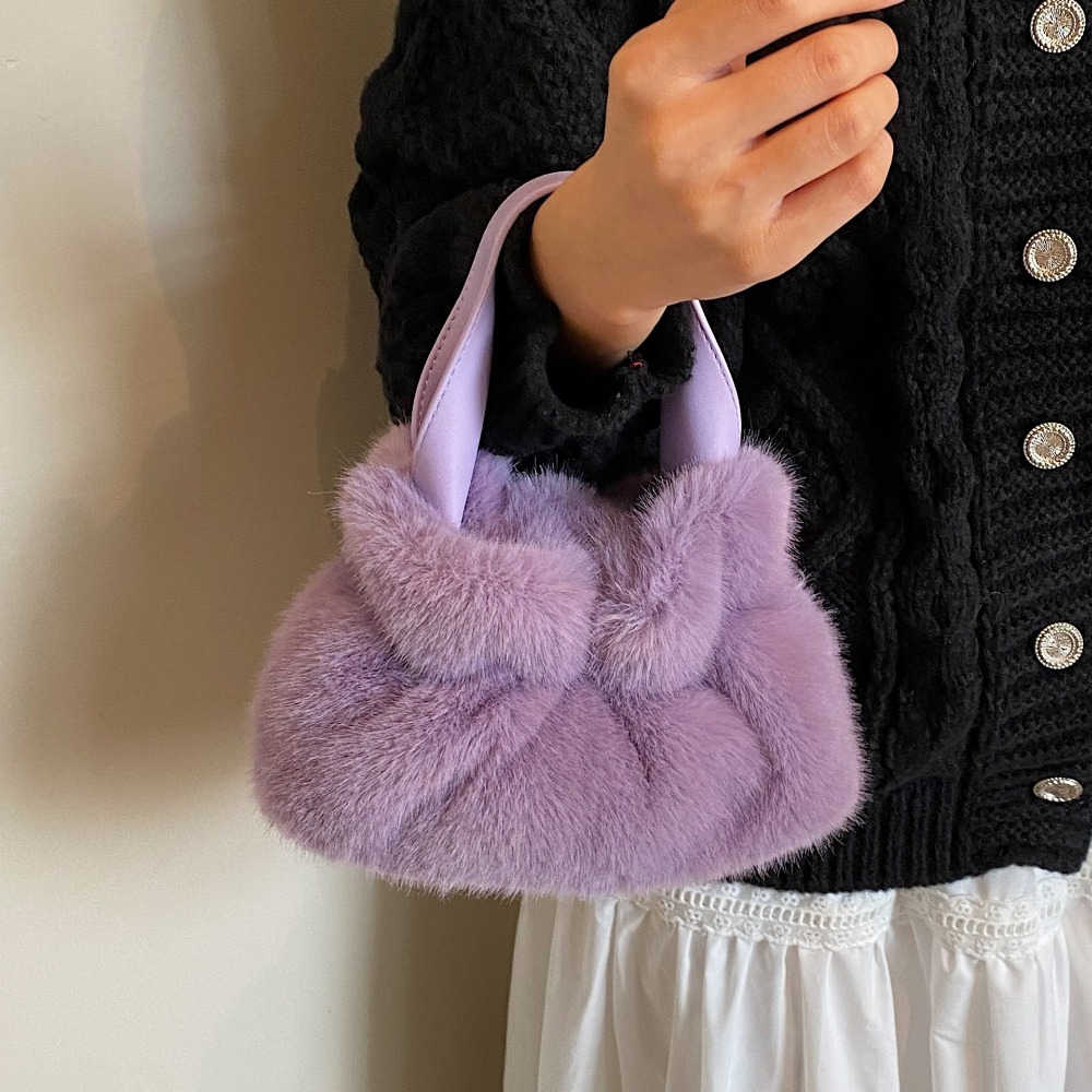 Stylish Fall-Winter Faux Fur Crossbody for Her Soft Material, Trendy Shape, Versatile Carry Options