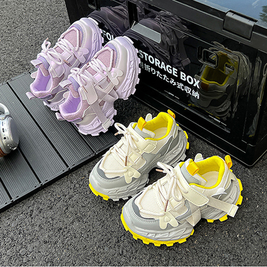 Girls Chunky Sneakers Designer Kids Shoes Children's Boys Toddler Cutefeet Basketball Sports Trainers Shoes Size US9C-US4Y K01078