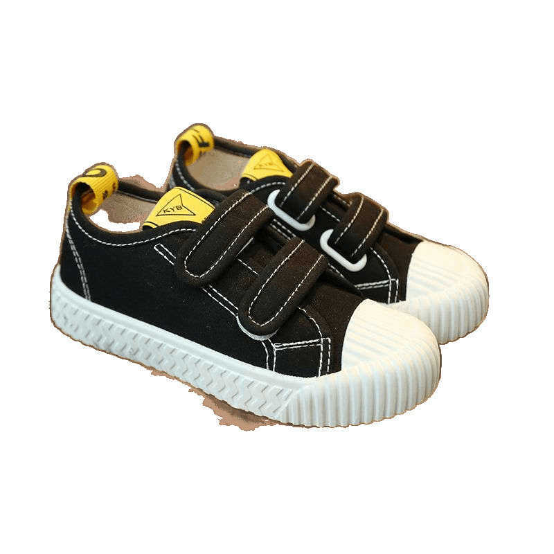 Childrens canvas shoes 2025 Spring and Autumn Korean version low top board shoes for boys and girls baby white shoes casual cloth shoes W251017