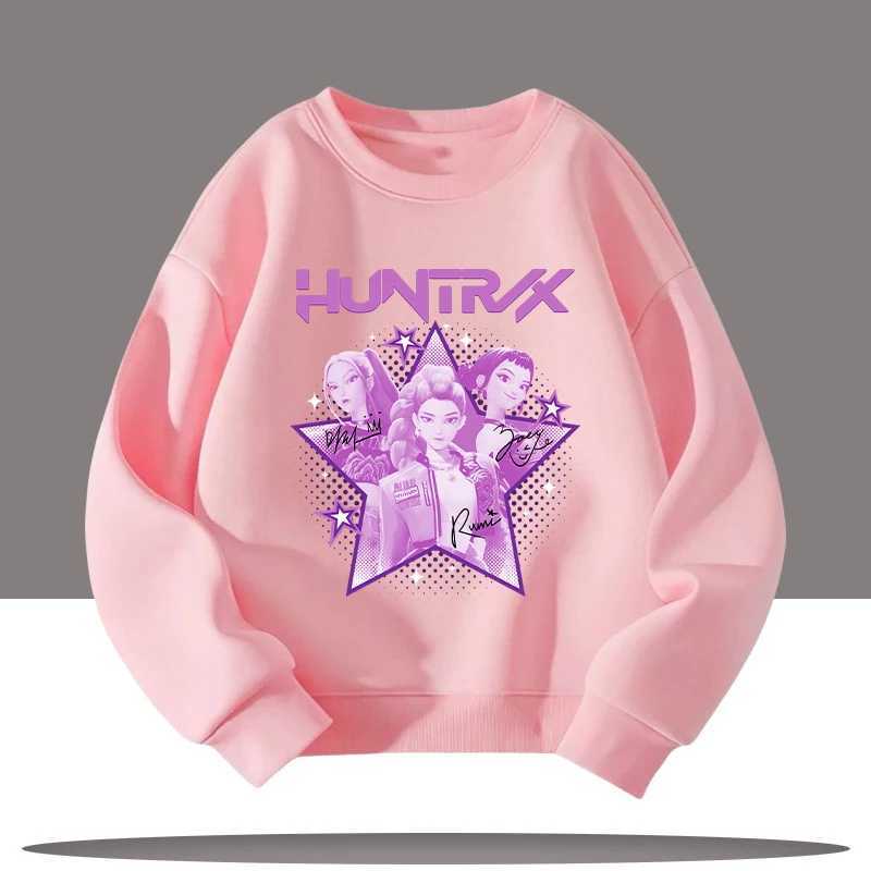 Kpop Demon Hunters New Childrens Roundneck Sports Shirt with Print 312 Years Old Cute Girl Casual Top C251017