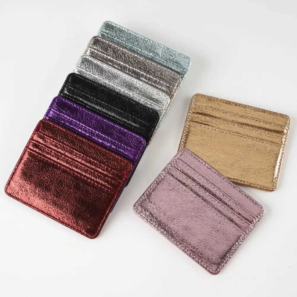 Universal Multicard Slot Card Case PU Leather Ultra Thin Card Holder Simple Leather Purses Men WomenW251017