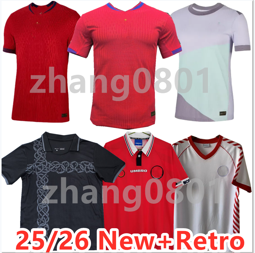 Norge 25 26 soccer jerseys HAALAND Norvegia national team 2025 Norvege SORLOTH Noreg 1998 Retro Noruega BERGE SOLSKJAER Football Shirt Noruega