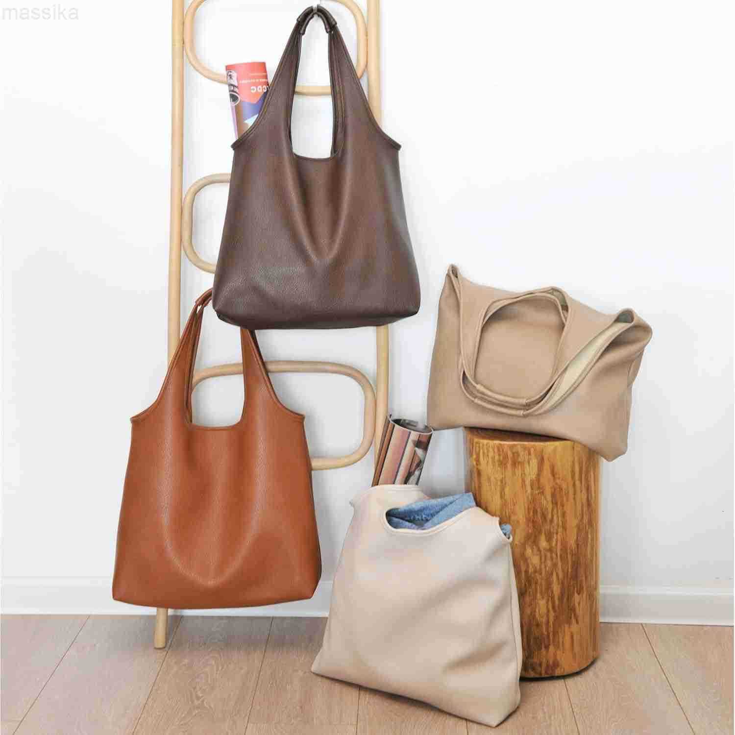 Womens Hobo Bag Soft Vegan Leather Tote Oversized Slouchy Handbag for ShoppingWeekenderWork M251017