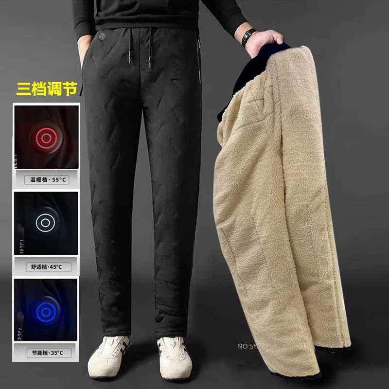 Male Heating Pants Elastic Waist USB Heated Sports Trousers Skiing Fishing Motorcycle Outdoor Casual Thermal Pants Plus Size 6XL H251017