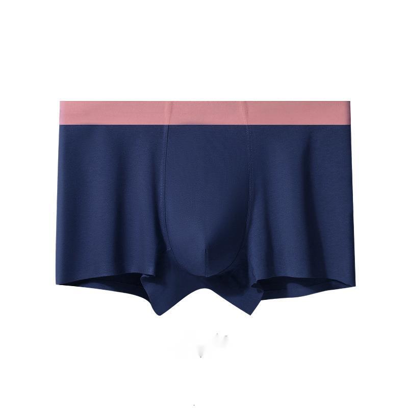 5 Pcs RC Seamless Boxer Modal Antibacterial Inner Mid-Waist Breathable Solid Color Plus Size Four-Corner Breathable Antibacterial