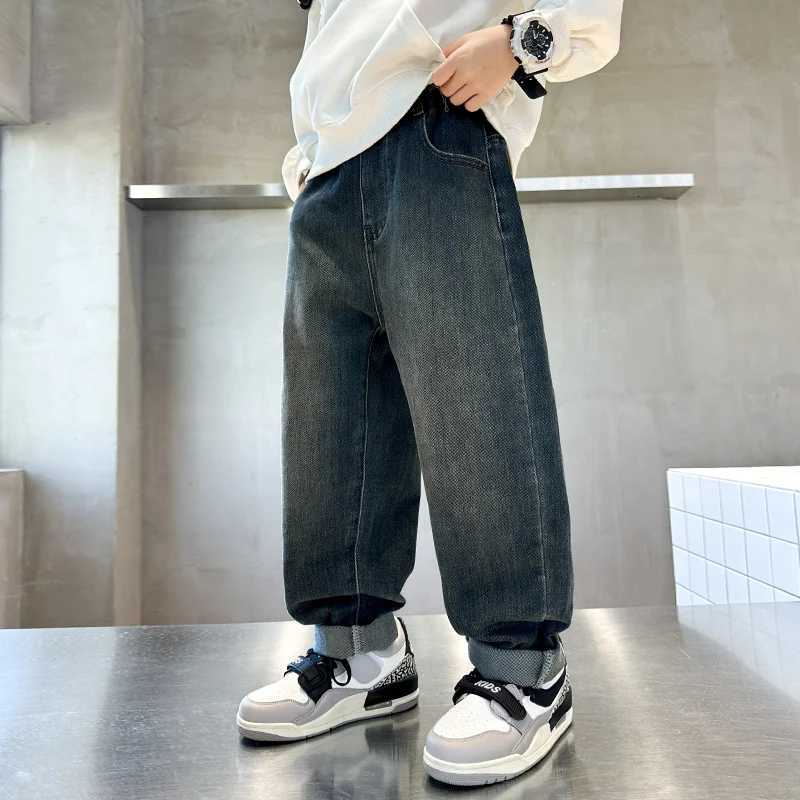 2025 New Spring and Autumn 715 Year Old Cartoon Character Straight Jeans Slimfit School MustT251017