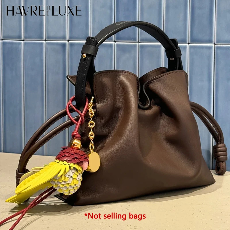 Cowhide leather parrot bird charm for womens bag fashion highend durable exquisite workmanship bag decoration bag accessories 251016
