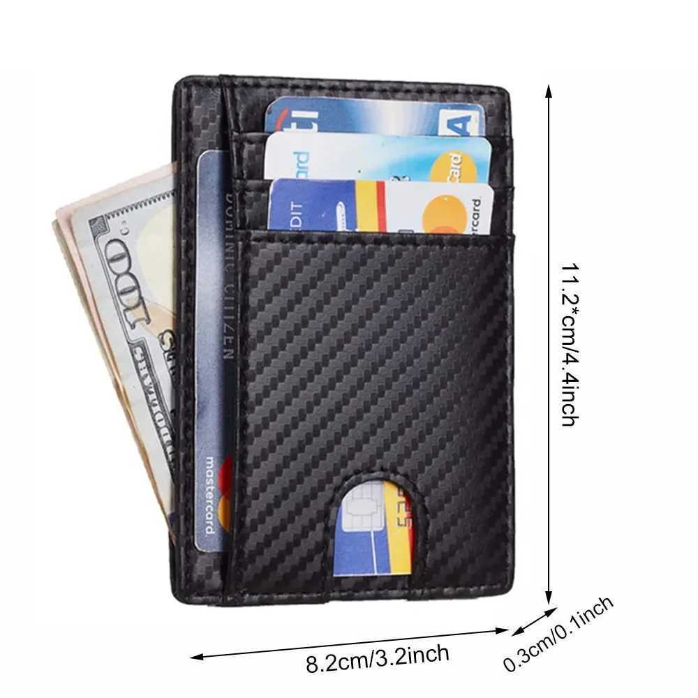 2024 Rfid Men Card Holder Wallets Pu Leather Customized Hasp Small Card Wallets Portable Slim Mini Wallet Business Male PursesW251017