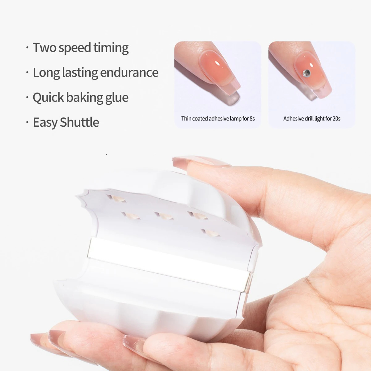 18W Mini Nail Dryer UV LED Lamp Single Finger Potherapy Machine Portable Nails UV Gel Polish Quick Drying Manicure Tools 251014