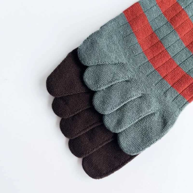 15 Pairs Man Short Five Finger Socks Business Cotton Striped Elastic Breathable Party Dress Gentleman Toe Happy Socks 4 Seasons C251017