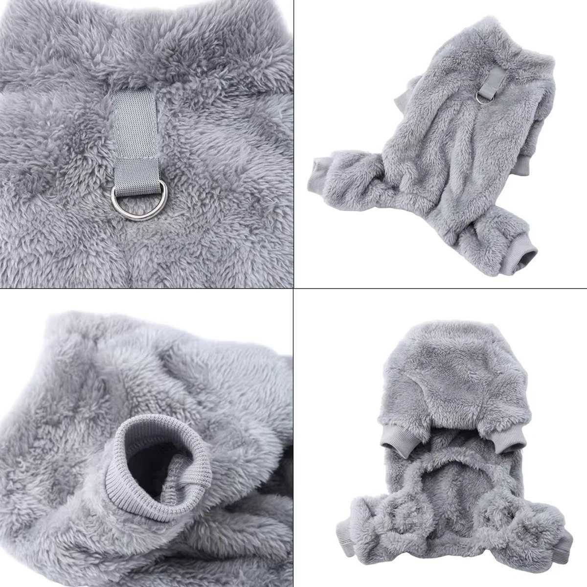 Four Legs Jacket Coat Winter Warm Pet Clothes Soft Flannel Dog Jumpsuit Puppy Cats for Small Medium Dogs Yorkie Outfit NewW251017