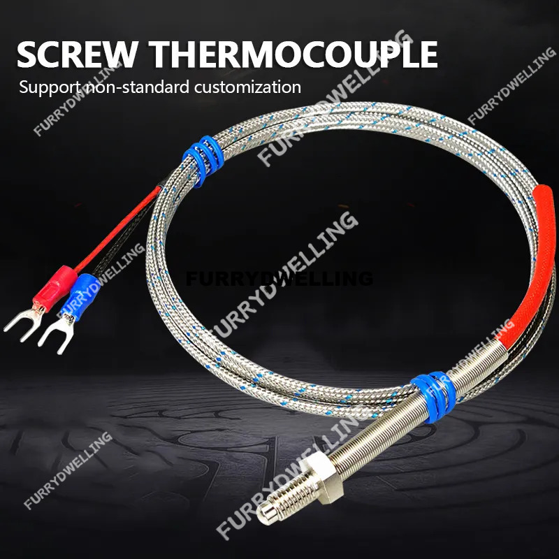 Wholesale K-Type M6 Probe With Dwe74 Spring Multi Strand Precision Screw Thermocouple E-Type Temperature Sensor