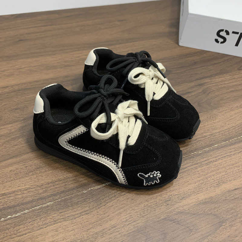 Suede Soft Leather Loafers Soft Sole Comfortable German Training Forrest Gump Shoes 2025 Autumn Childrens Sports Shoes Boys and Girls Sneakers W251017