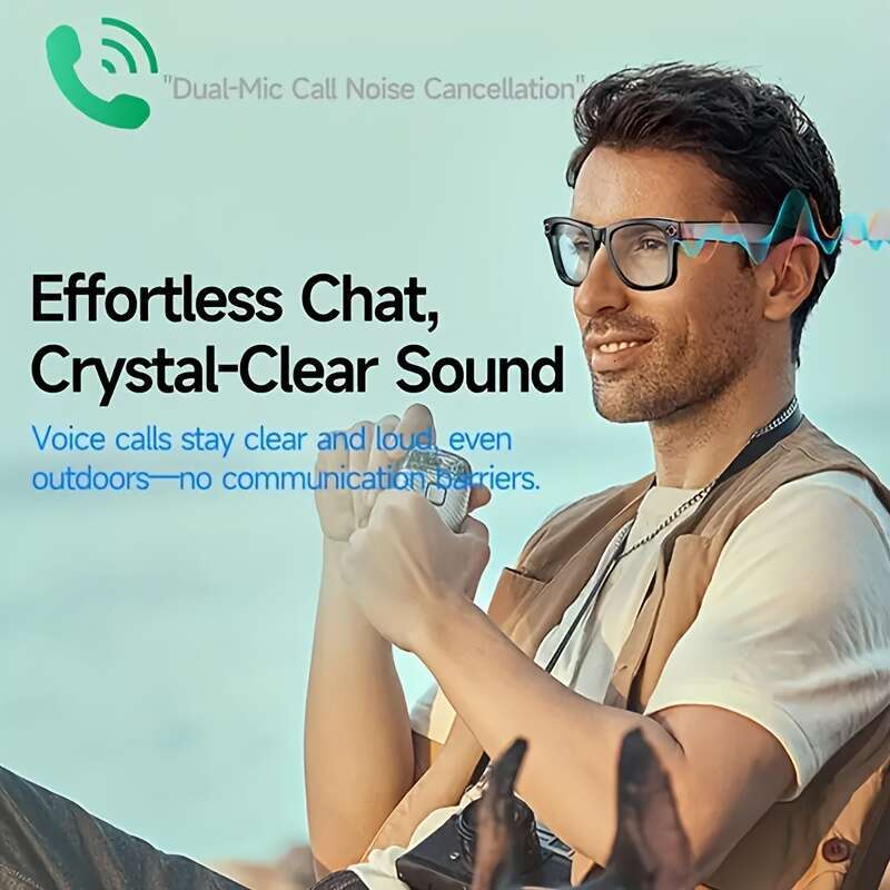 Fashionable Smart Design| Bluetooth Call Music Playback| Real-Time Multi-Language Translation| High Definition Audio Recording| UV Protection| Lightwe