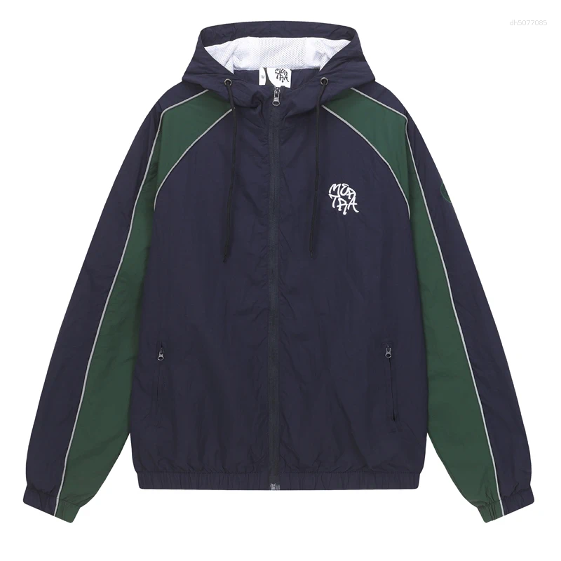 Men's Trench Coats 2025Fall Mertra Coat Sky Blue Loose Casual Embroidery Sports Jacket Couples Street Trend Sweatshirts