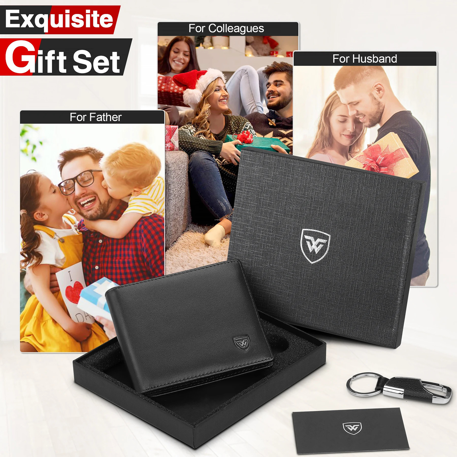 Genuine Leather Wallet Men Classic Black Soft Purse Coin Pocket Credit Card Holder251011