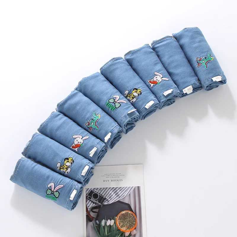 Baby Boys Jeans Autumn New Cartoon Embroidery Kids Baby Boys Denim Pants Elastic Waist Solid Color Toddler Boys Harem PantsT251017