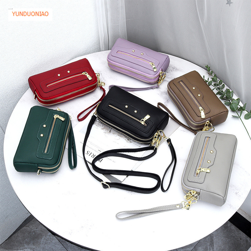 Real leather women's crossbody bag new autumn and winter designer bag cowhide luxury handbag solid color simple style women's shoulder bag