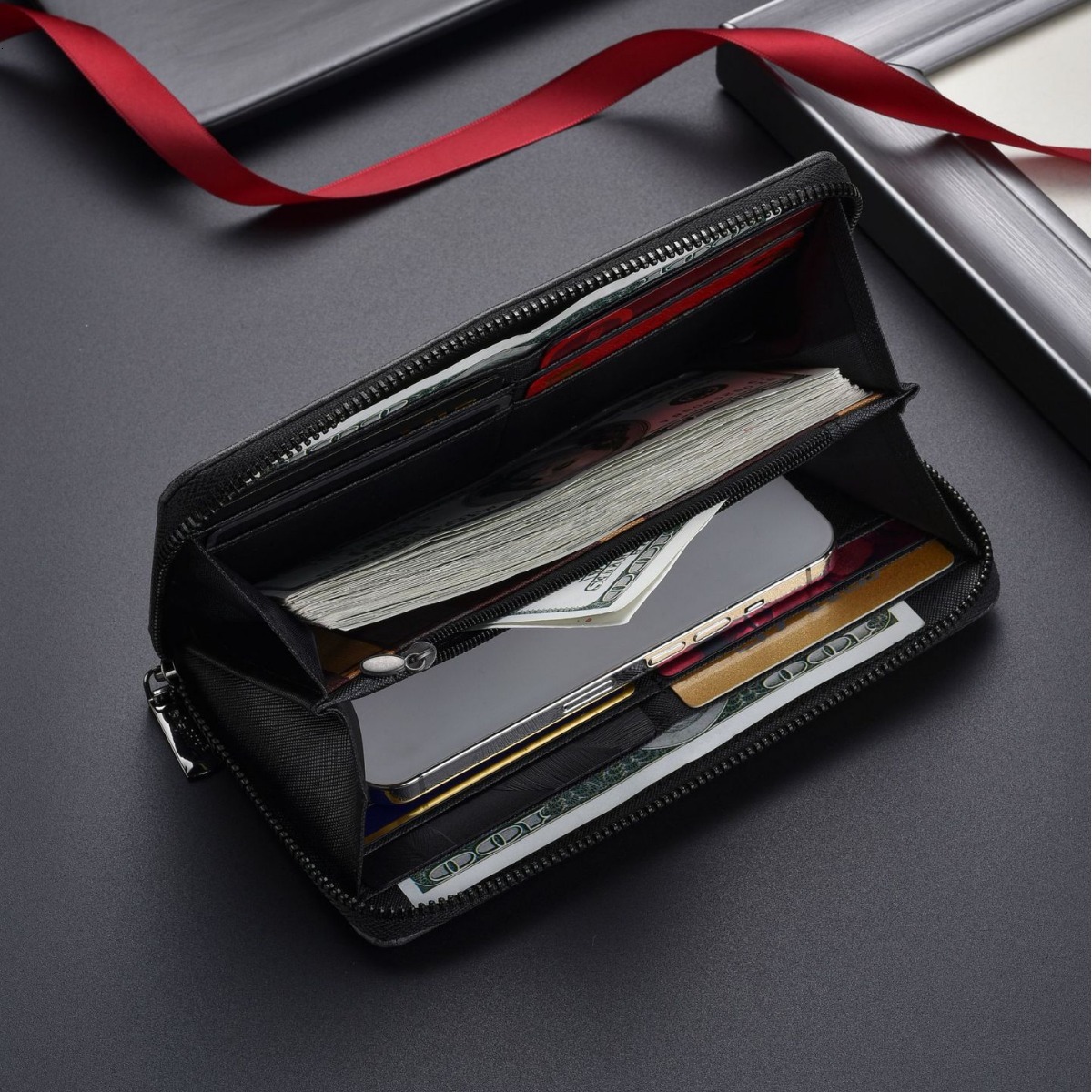 Luxury Bag Designer Bag Cross-border 2025 New Men's Wallet Multi-card Slot Casual Long Wallet Large Capacity Clutch Phone Coin Purse