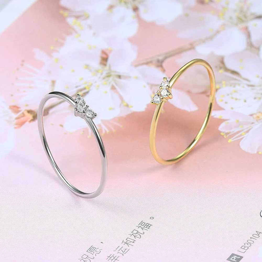 ZHOUYANG Dainty Ring For Women Little Heart Thin Knuckle Ring AAACZ Light Yellow Gold Color Daily Fashion Jewelry KAR173W251017
